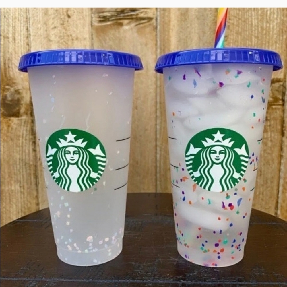 Bundle of 3 Starbucks Confetti Cups